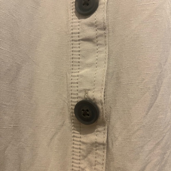 Banana Republic ladies size 8 khaki, square neck, button down, midi dress - Picture 5 of 6